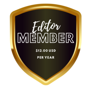 Editor Membership $12.00 yr.