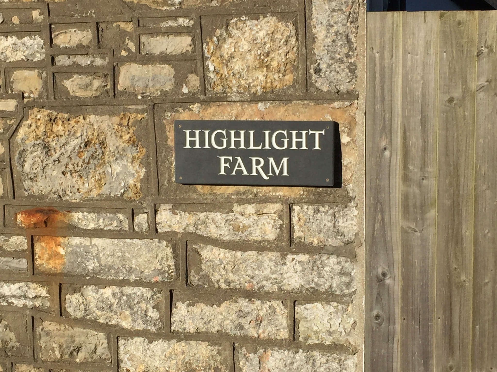 Entrance sign